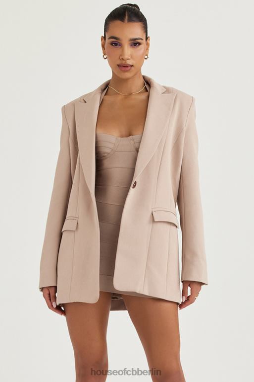 House of CB Marta Latte übergroßer Blazer Kleidung ZFD801043