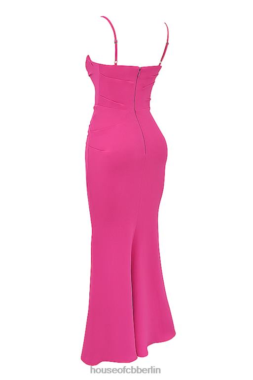 House of CB Milena heißes rosa Korsett-Maxikleid Kleidung ZFD80181