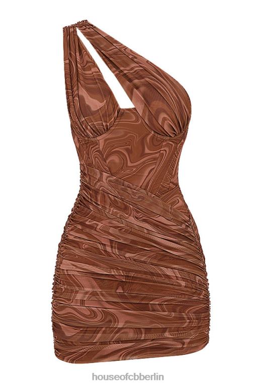 House of CB Minikleid mit Clementine-Swirl-Print und Cut-Outs Kleidung ZFD80567