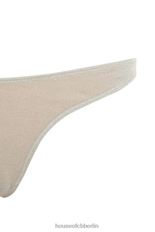 House of CB Minx silberner Triangel-Slip aus Lurex Kleidung ZFD801301