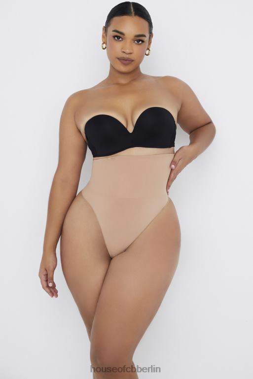 House of CB Modellierender Café-au-lait-Tanga mit hoher Taille Kleidung ZFD801269