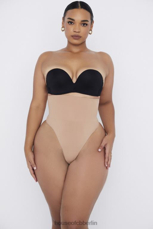 House of CB Modellierender Café-au-lait-Tanga mit hoher Taille Kleidung ZFD801269