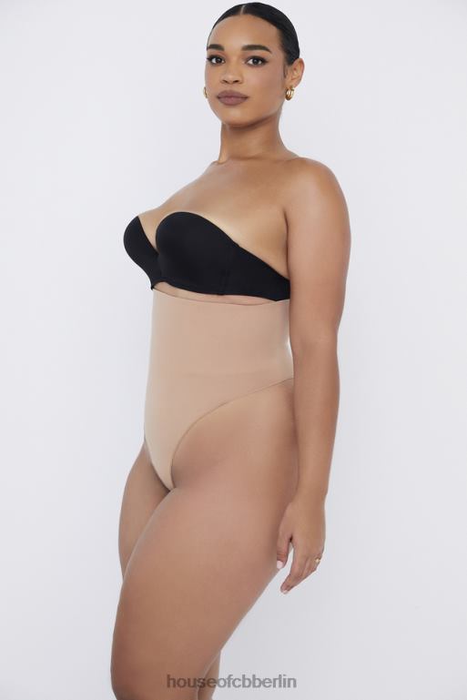 House of CB Modellierender Café-au-lait-Tanga mit hoher Taille Kleidung ZFD801269