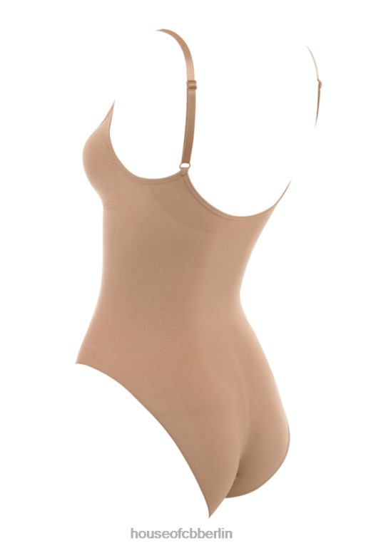 House of CB Modellierender Ganzkörper-Slip-Body aus Milchkaffee Kleidung ZFD801273