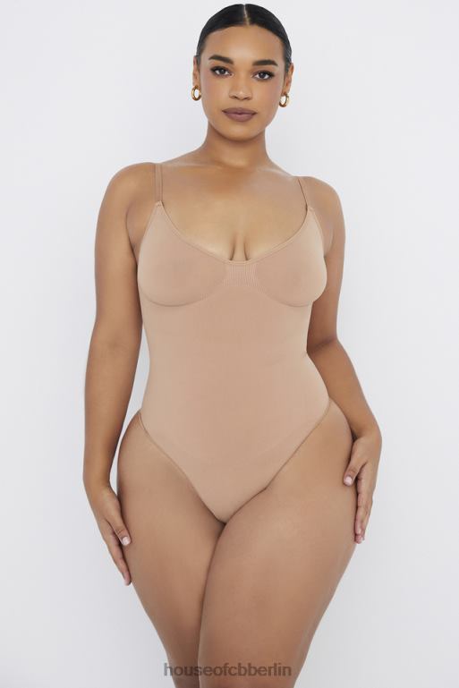 House of CB Modellierender Tanga-Body aus Milchkaffee Kleidung ZFD801265