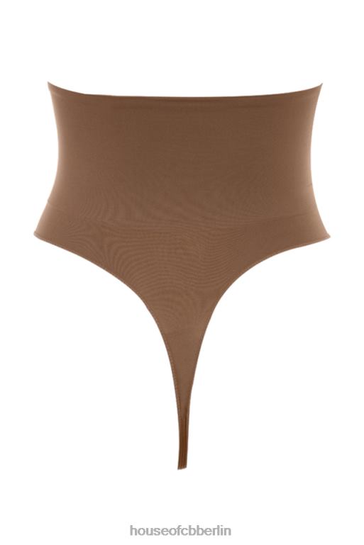 House of CB Modellierender Tanga mit hoher Taille in Mokka Kleidung ZFD801268