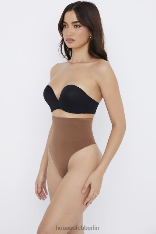 House of CB Modellierender Tanga mit hoher Taille in Mokka Kleidung ZFD801268