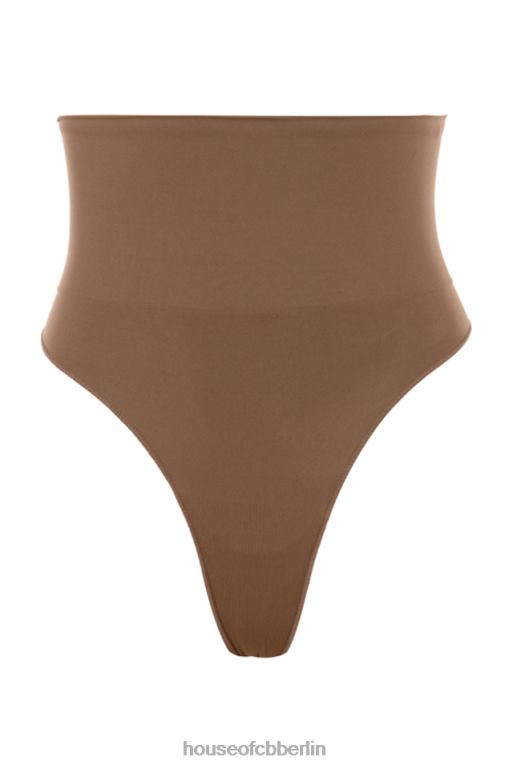 House of CB Modellierender Tanga mit hoher Taille in Mokka Kleidung ZFD801268