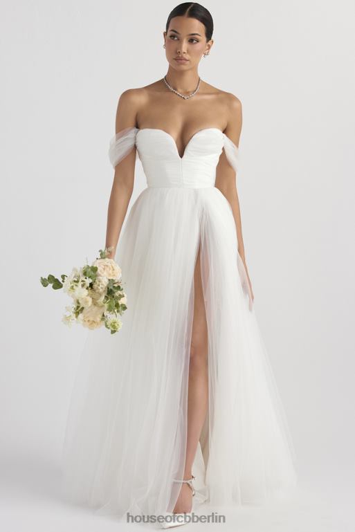 House of CB Märchenhaftes Brautkleid aus weißem Tüll Hochzeiten ZFD801138