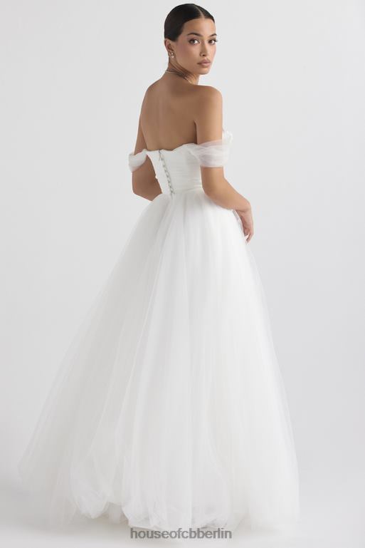 House of CB Märchenhaftes Brautkleid aus weißem Tüll Hochzeiten ZFD801138