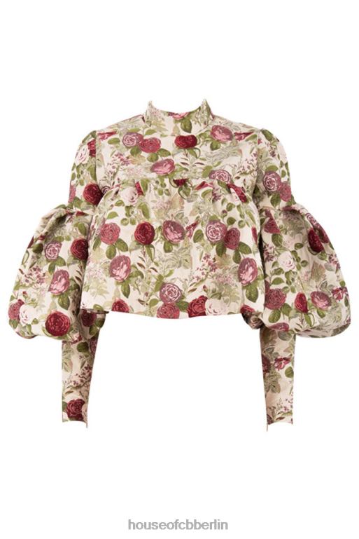 House of CB Naeve Vintage-Top mit Blumenmuster und Rüschen Kleidung ZFD80809