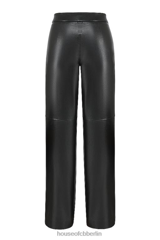 House of CB Schwarze Hose aus veganem Leder von Omaira Kleidung ZFD80894