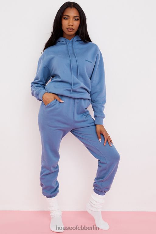 House of CB Sky Azure Fleece-Rücken-Jogginghose Kleidung ZFD80977