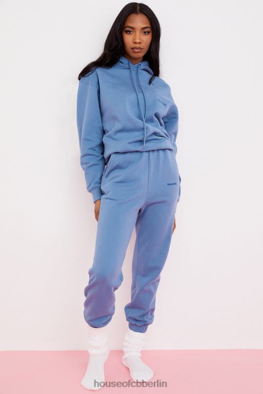 House of CB Sky Azure Fleece-Rücken-Jogginghose Kleidung ZFD80977