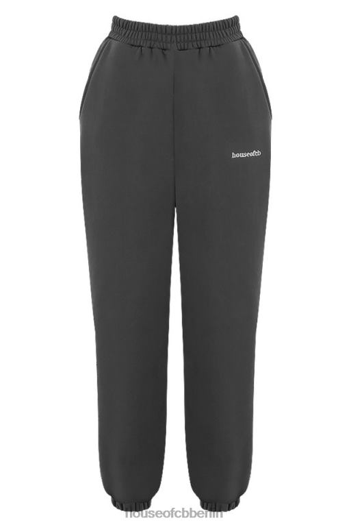 House of CB Sky-Jogginghose aus anthrazitfarbenem Fleece hinten Kleidung ZFD80998