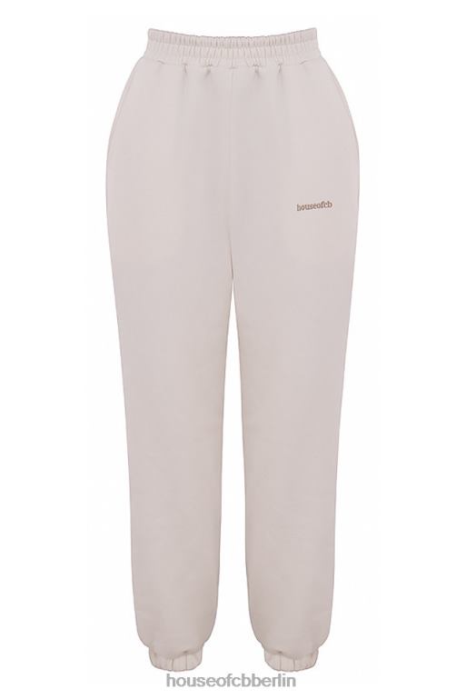 House of CB Sky Off-White-Jogginghose mit Fleece-Rückseite Kleidung ZFD80999