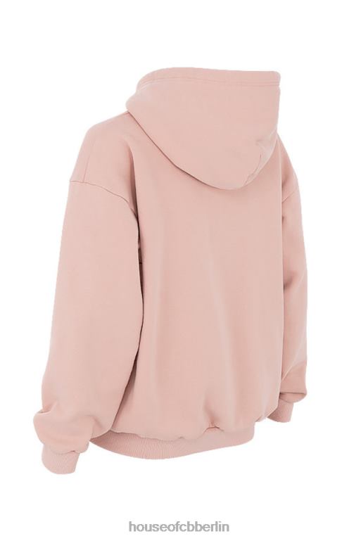 House of CB Storm Blush Blush Kapuzenpullover mit durchgehendem Reißverschluss Kleidung ZFD80766