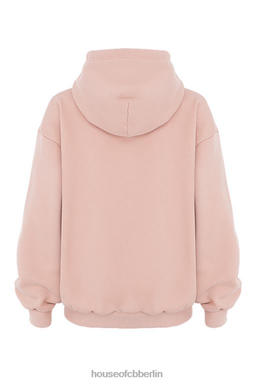 House of CB Storm Blush Blush Kapuzenpullover mit durchgehendem Reißverschluss Kleidung ZFD80766