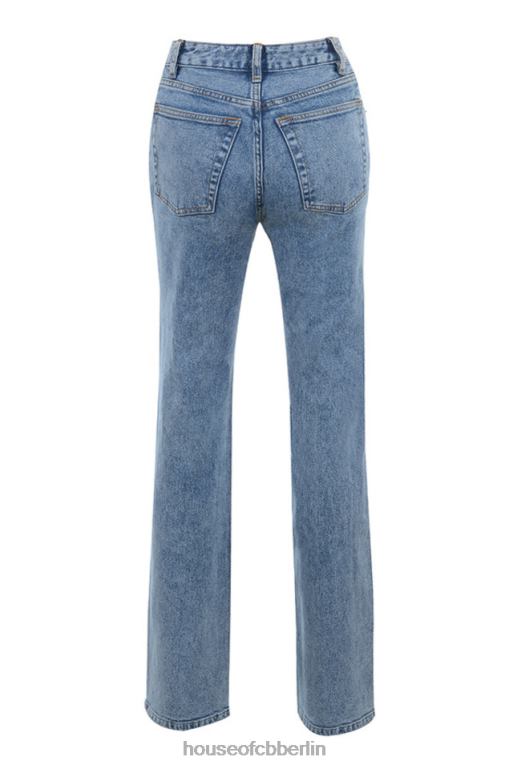 House of CB Tate Blue Vintage-Jeans mit antiker Waschung Kleidung ZFD80642