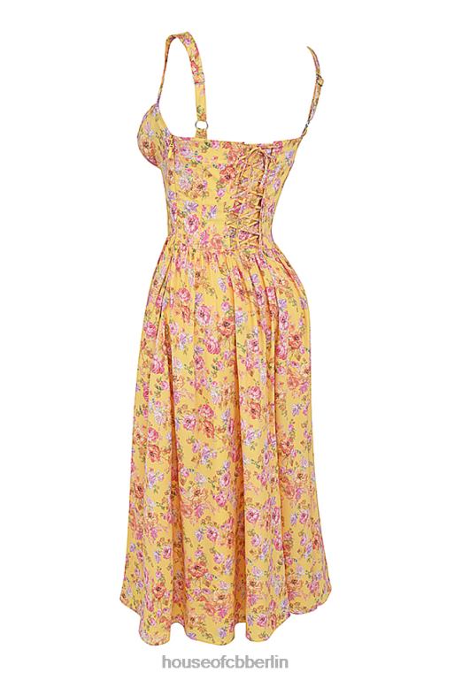 House of CB Tatiana Midi-Sommerkleid mit Butterdruck Kleidung ZFD80246