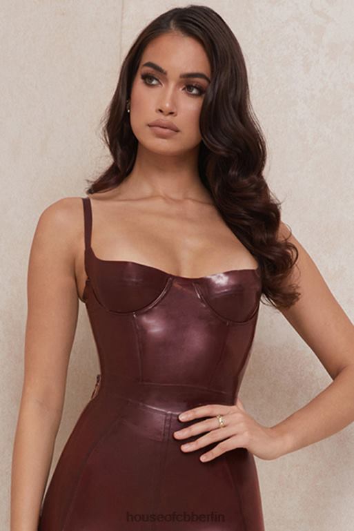 House of CB Tia Rosinen-Bustier-Body aus Latex Kleidung ZFD80797