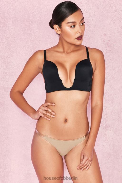 House of CB Transparenter Lösungs-Tanga mit seitlichen Riemen – Beige Kleidung ZFD801298