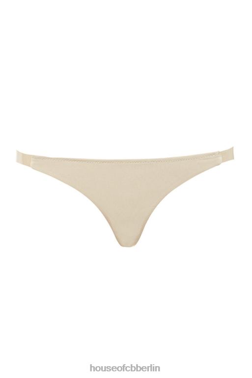 House of CB Transparenter Lösungs-Tanga mit seitlichen Riemen – Beige Kleidung ZFD801298