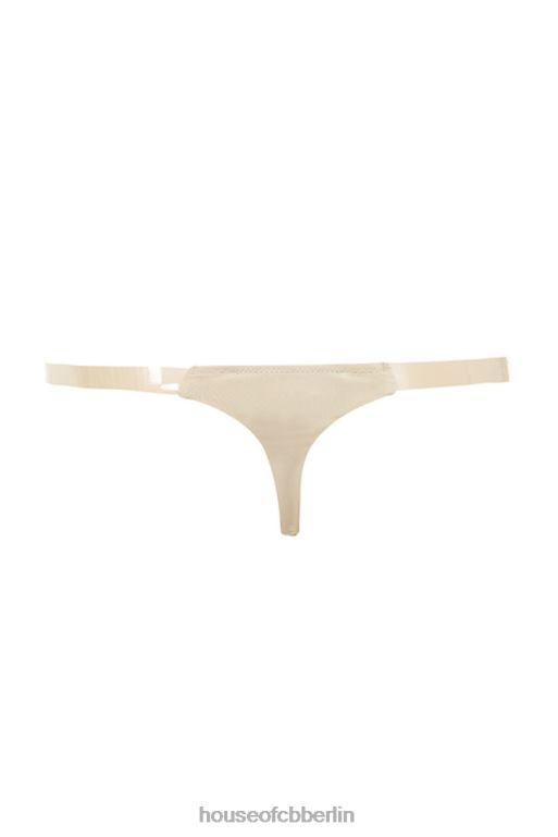 House of CB Transparenter Lösungs-Tanga mit seitlichen Riemen – Beige Kleidung ZFD801298