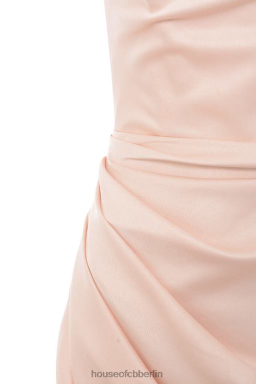 House of CB Trägerloses Kleid aus Champagner von Adrienne aus Satin Kleidung ZFD80622