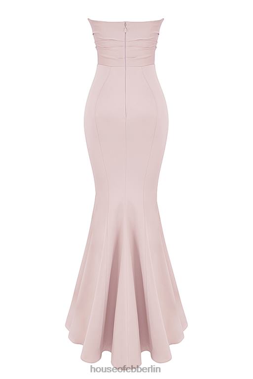 House of CB Trägerloses Kleid aus Satin in Fleur Blush Hochzeiten ZFD801146