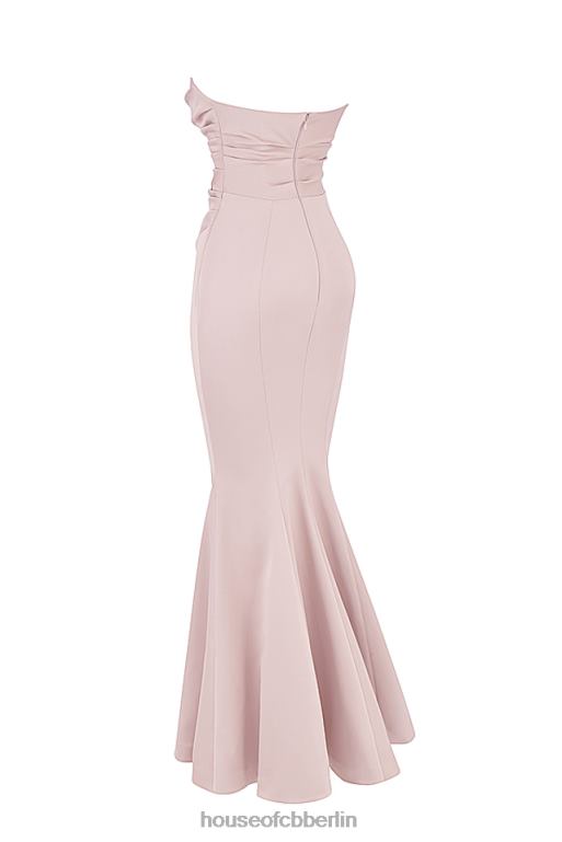 House of CB Trägerloses Kleid aus Satin in Fleur Blush Hochzeiten ZFD801146