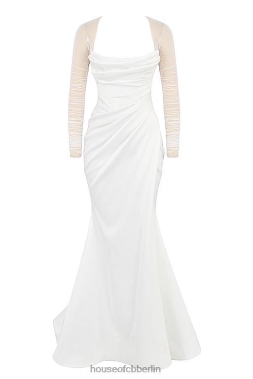 House of CB Elise Brautkleid aus weißem Satin Hochzeiten ZFD801143