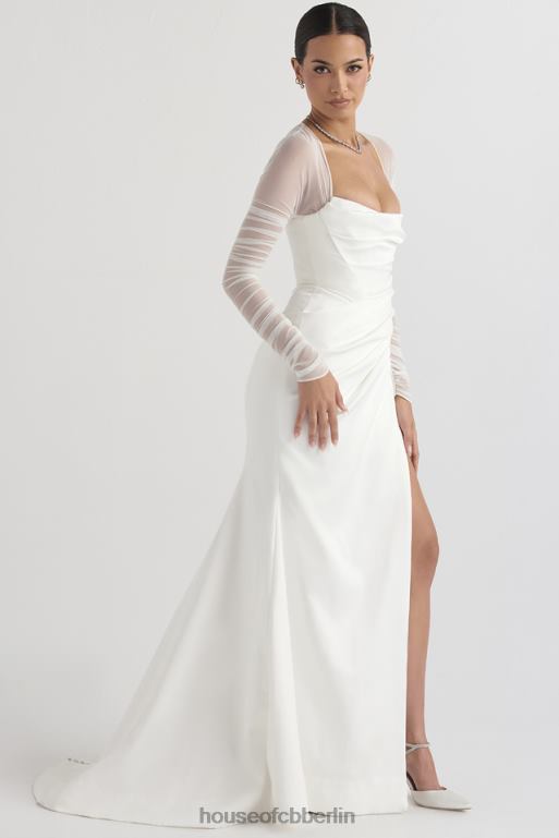 House of CB Elise Brautkleid aus weißem Satin Hochzeiten ZFD801143