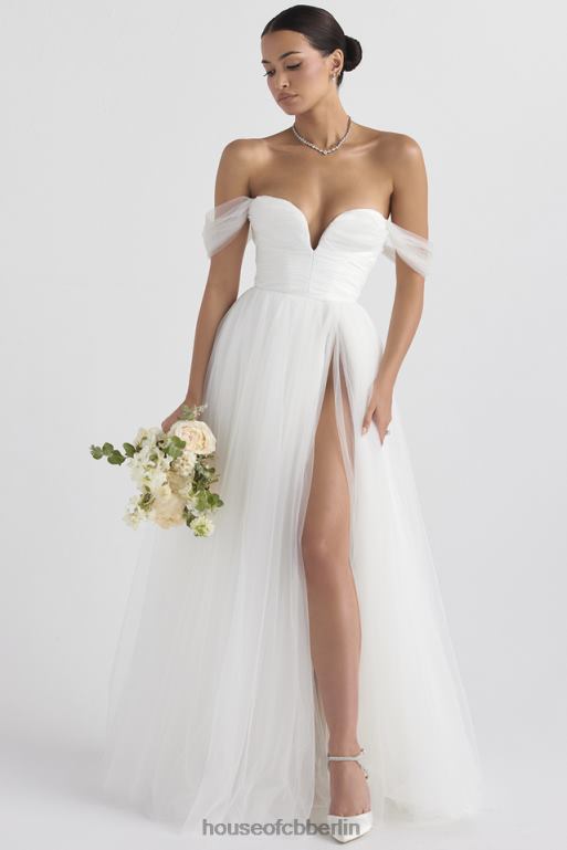 House of CB Märchenhaftes Brautkleid aus weißem Tüll Hochzeiten ZFD801138