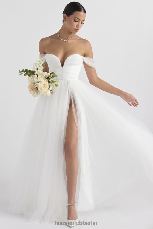 House of CB Märchenhaftes Brautkleid aus weißem Tüll Hochzeiten ZFD801138