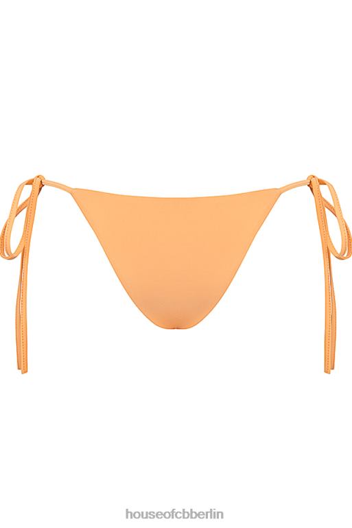 House of CB Hellorangefarbene Bikinihose mit seitlicher Schnürung von Santorini Kleidung ZFD801184