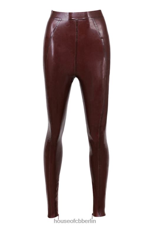 House of CB Lia Raisin Latex-Leggings mit hoher Taille Kleidung ZFD801003