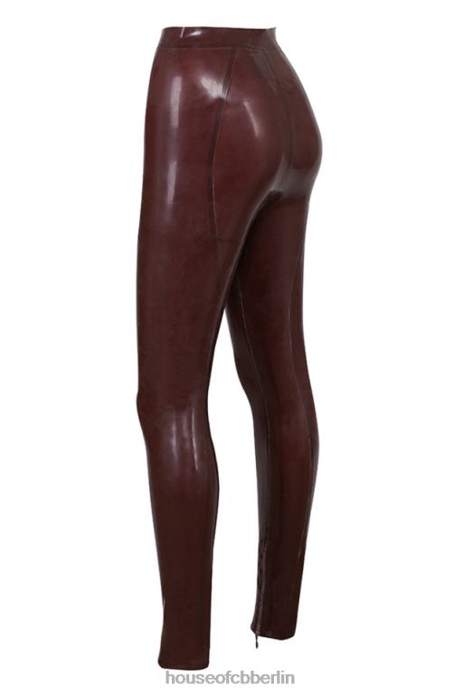 House of CB Lia Raisin Latex-Leggings mit hoher Taille Kleidung ZFD801003