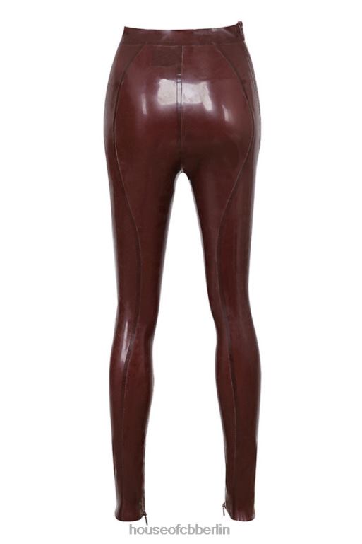 House of CB Lia Raisin Latex-Leggings mit hoher Taille Kleidung ZFD801003