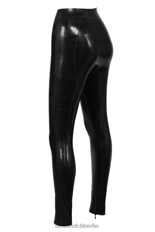 House of CB lia schwarze Latex-Leggings mit hoher Taille Kleidung ZFD801010