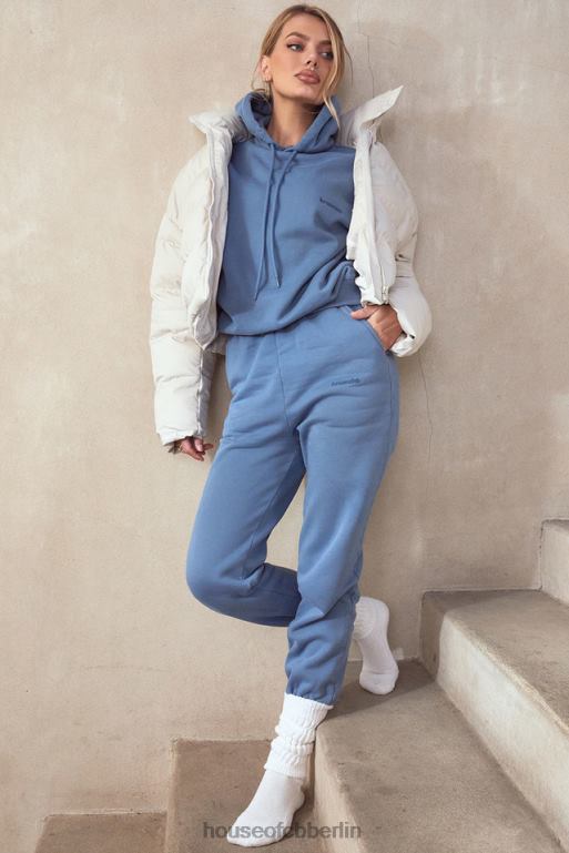 House of CB Sky Azure Fleece-Rücken-Jogginghose Kleidung ZFD80977