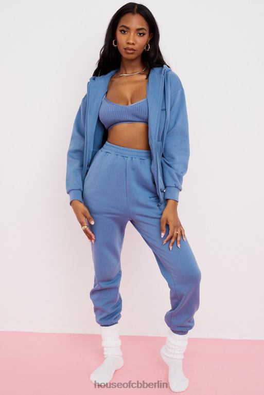 House of CB Sky Azure Fleece-Rücken-Jogginghose Kleidung ZFD80977