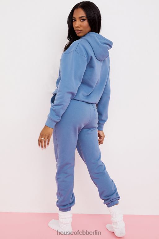 House of CB Sky Azure Fleece-Rücken-Jogginghose Kleidung ZFD80977