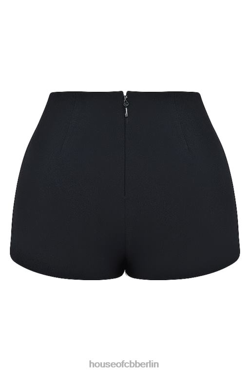 House of CB Schwarze Tahni-Shorts mit hoher Taille Kleidung ZFD80857