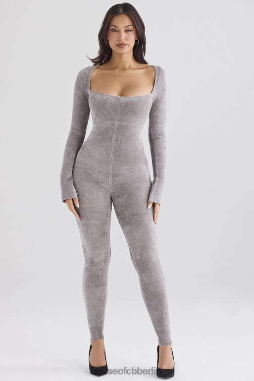 House of CB Isis-Loungewear-Jumpsuit aus schwerem Chenille-Nerz Kleidung ZFD80881