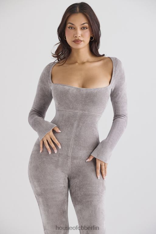 House of CB Isis-Loungewear-Jumpsuit aus schwerem Chenille-Nerz Kleidung ZFD80881