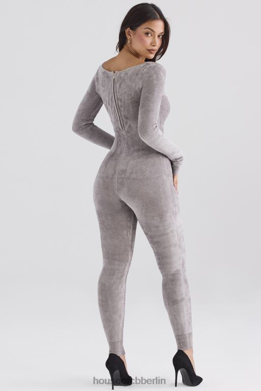 House of CB Isis-Loungewear-Jumpsuit aus schwerem Chenille-Nerz Kleidung ZFD80881