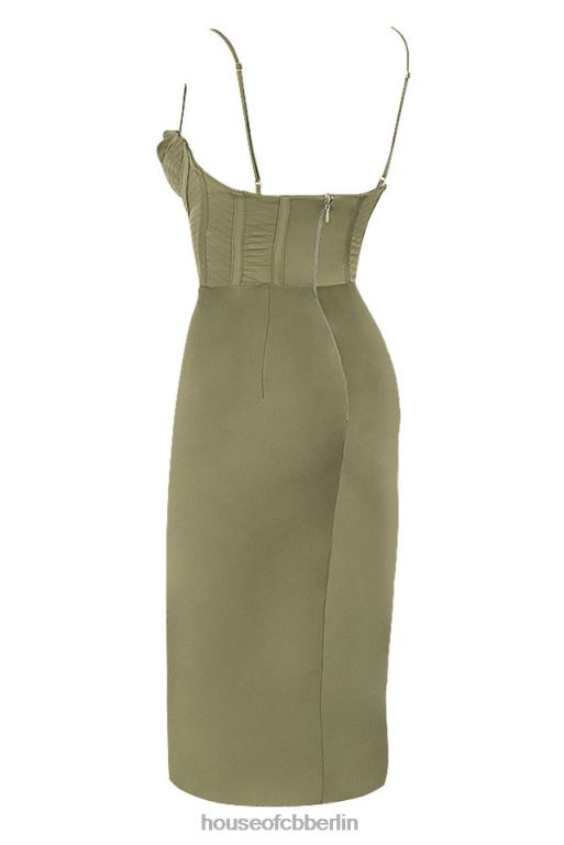 House of CB Myrna Olive Korsett-Slip-Kleid Kleidung ZFD80580