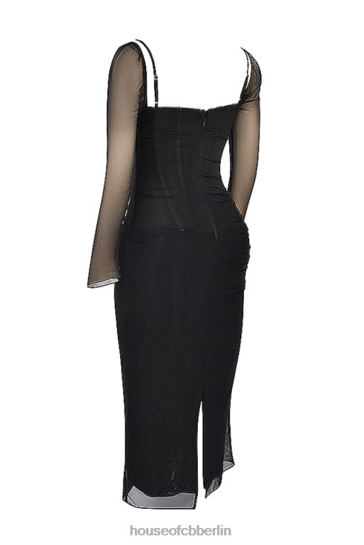 House of CB Katarina schwarzes Maxikleid Kleidung ZFD80147