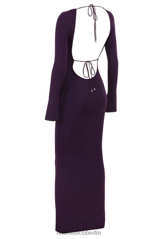 House of CB Keana Grape Maxikleid aus Rippstrick Kleidung ZFD80318